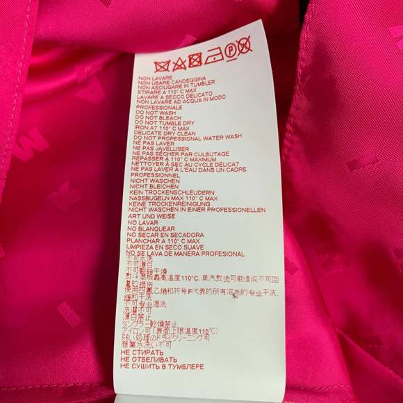 MARNI Pink Fuchsia Monogram Viscose Nehru Collar Long Sleeve Shirt - Picture 6 of 7